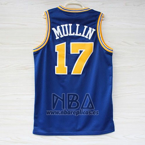 Camiseta Golden State Warriors Chris Mullin NO 17 Retro Azul